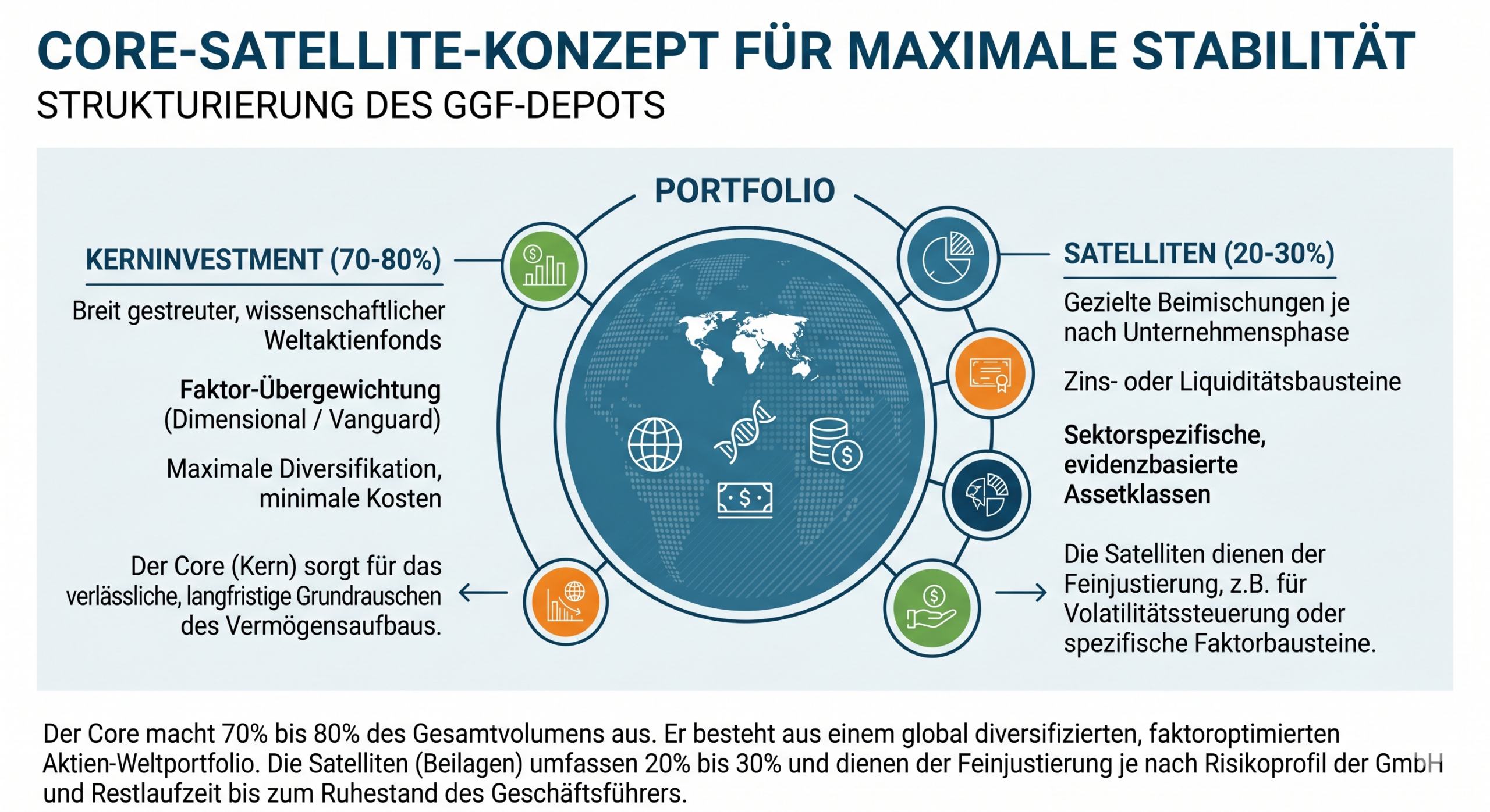 Das Core-Satellite-Konzept für maximale Stabilität